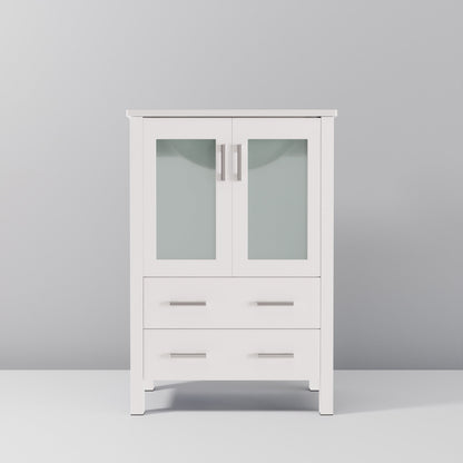 Volez 24 in W x 18.25 in D White Bath Vanity