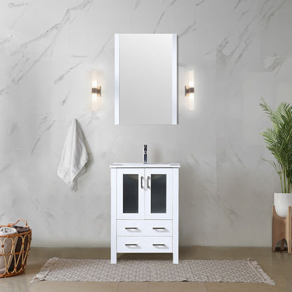 Volez 24 in W x 18.25 in D White Bath Vanity