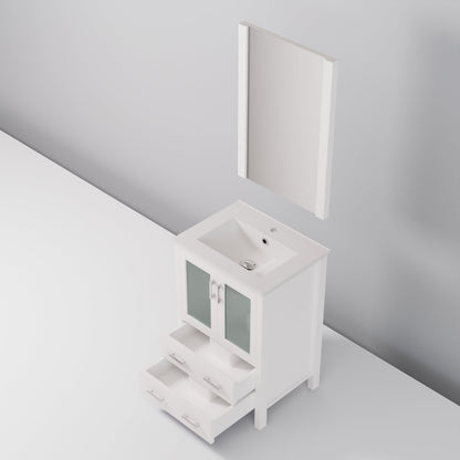 Volez 24 in W x 18.25 in D White Bath Vanity