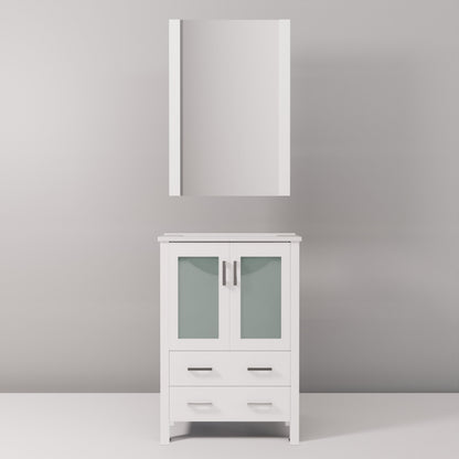 Volez 24 in W x 18.25 in D White Bath Vanity
