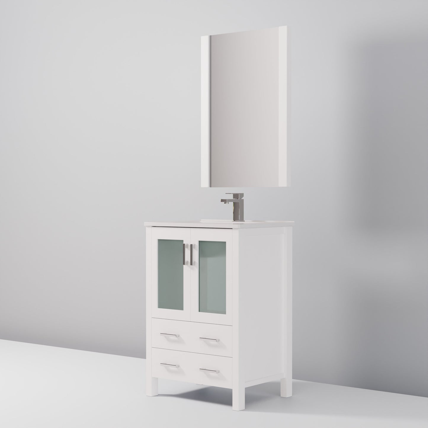 Volez 24 in W x 18.25 in D White Bath Vanity