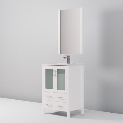 Volez 24 in W x 18.25 in D White Bath Vanity