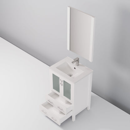 Volez 24 in W x 18.25 in D White Bath Vanity