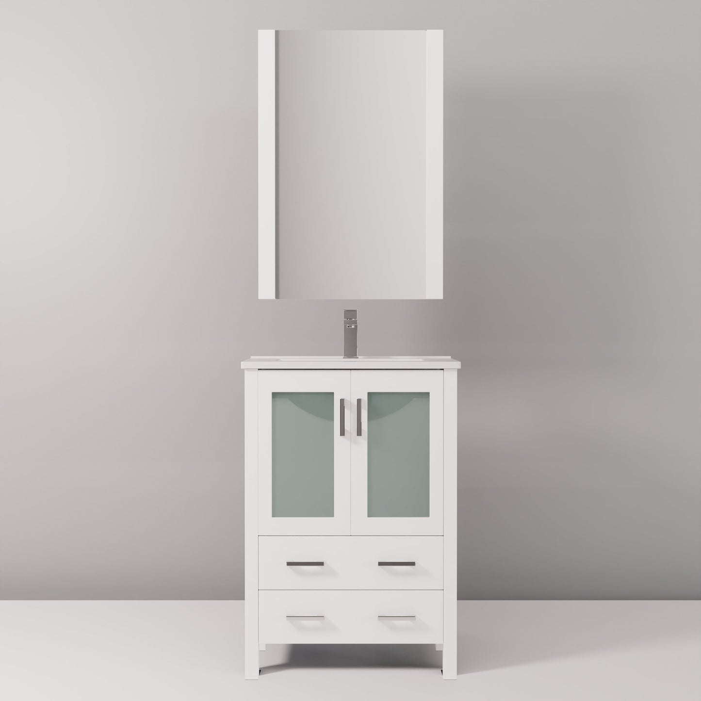 Volez 24 in W x 18.25 in D White Bath Vanity