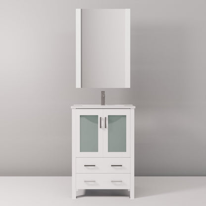 Volez 24 in W x 18.25 in D White Bath Vanity
