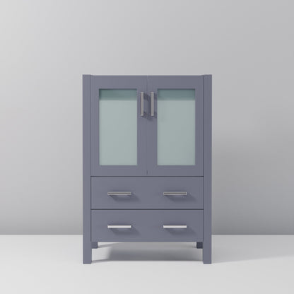 Volez 24 in W x 18.25 in D Dark Grey Bath Vanity