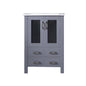 Volez 24 in W x 18.25 in D Dark Grey Bath Vanity