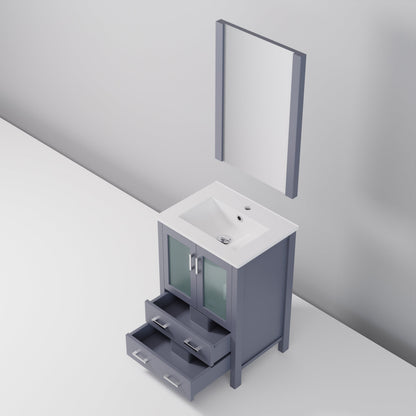 Volez 24 in W x 18.25 in D Dark Grey Bath Vanity