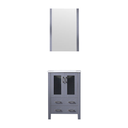 Volez 24 in W x 18.25 in D Dark Grey Bath Vanity