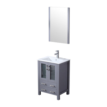 Volez 24 in W x 18.25 in D Dark Grey Bath Vanity