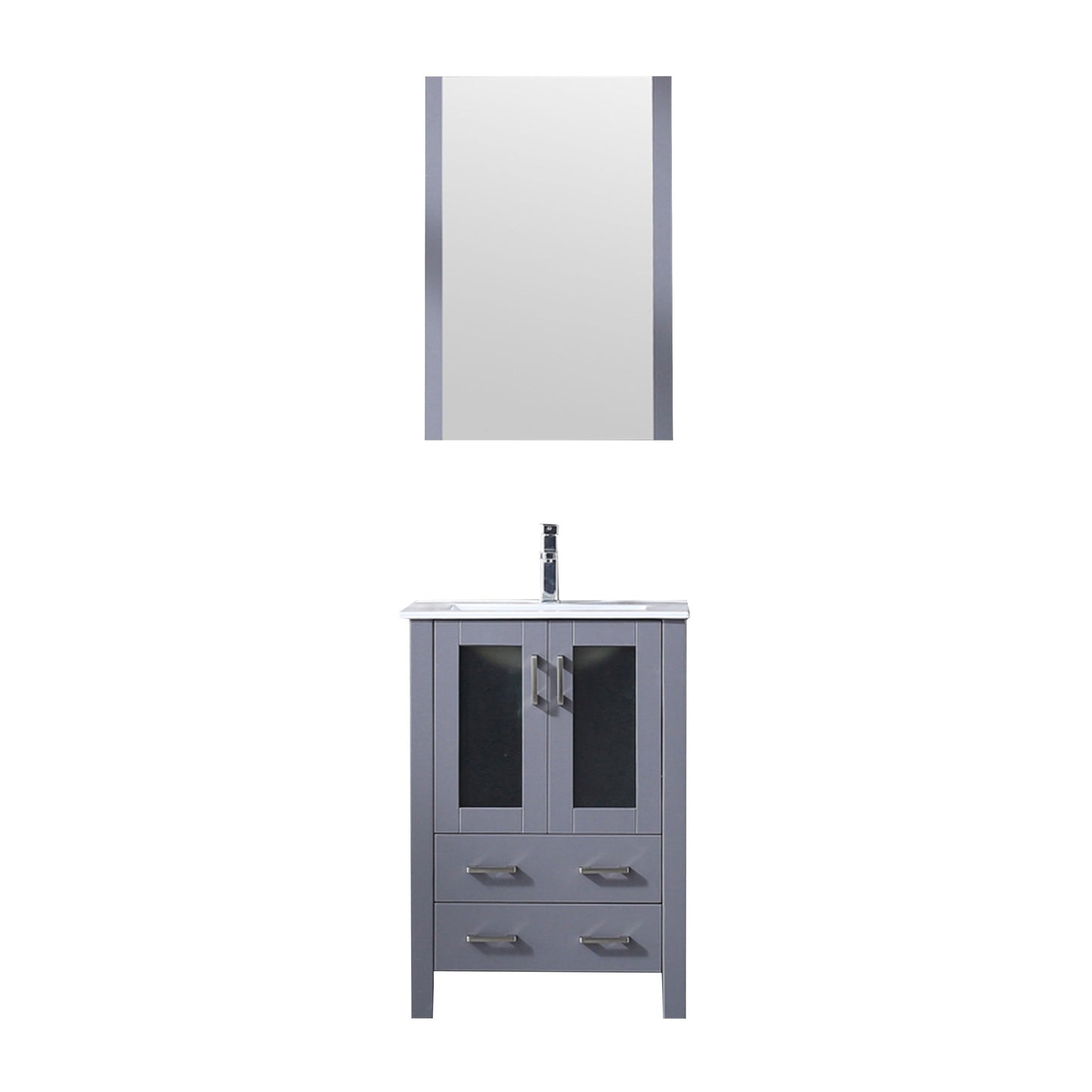 Volez 24 in W x 18.25 in D Dark Grey Bath Vanity