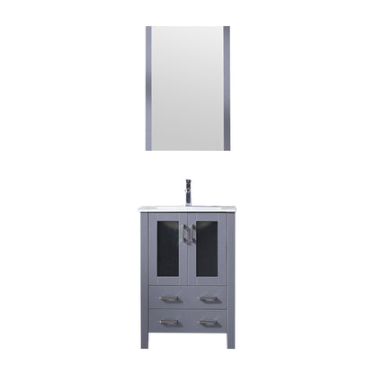 Volez 24 in W x 18.25 in D Dark Grey Bath Vanity