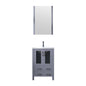Volez 24 in W x 18.25 in D Dark Grey Bath Vanity