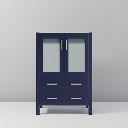 Volez 24 in W x 18.25 in D Navy Blue Bath Vanity