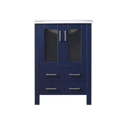 Volez 24 in W x 18.25 in D Navy Blue Bath Vanity