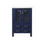 Volez 24 in W x 18.25 in D Navy Blue Bath Vanity