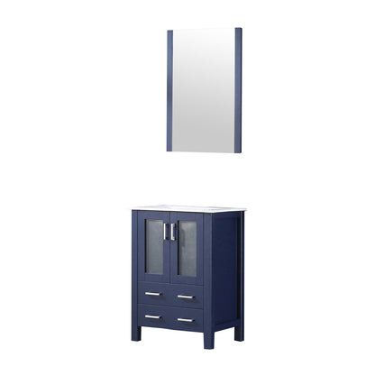 Volez 24 in W x 18.25 in D Navy Blue Bath Vanity