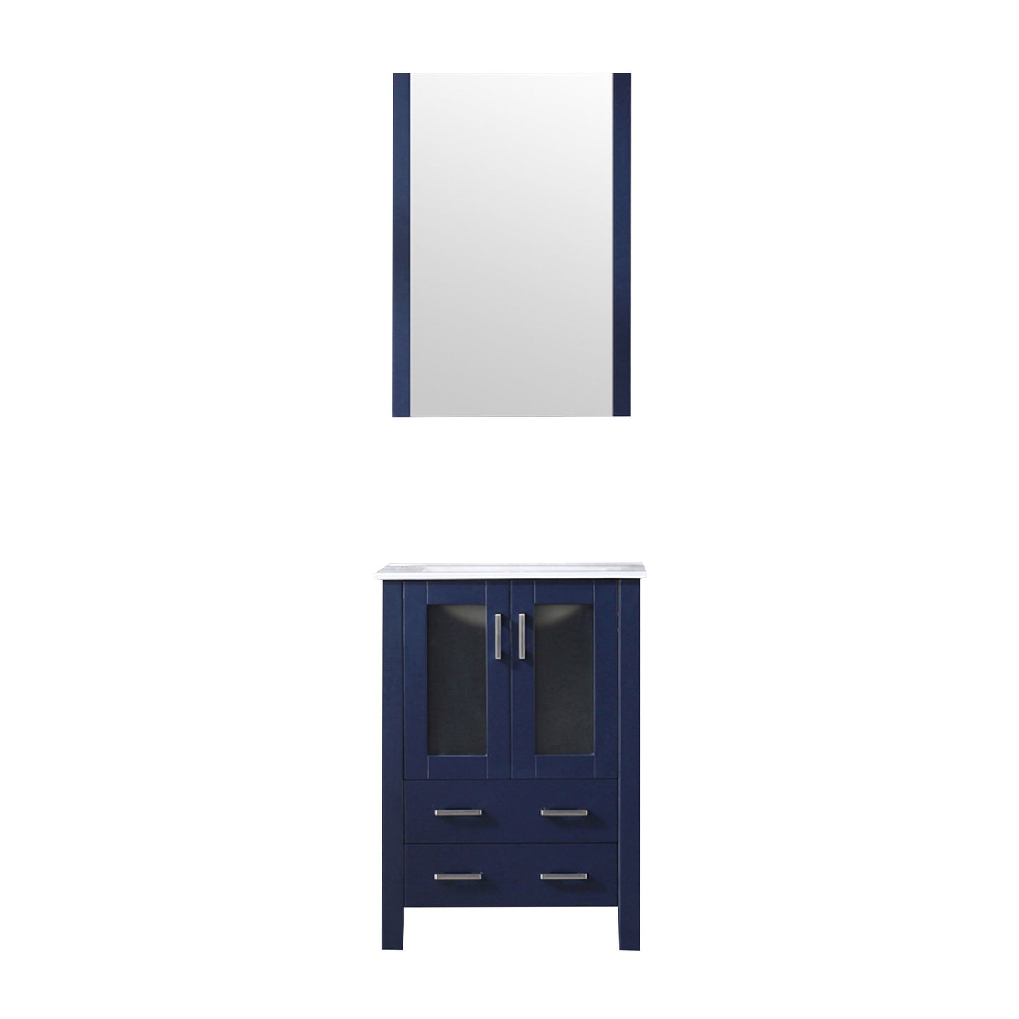 Volez 24 in W x 18.25 in D Navy Blue Bath Vanity