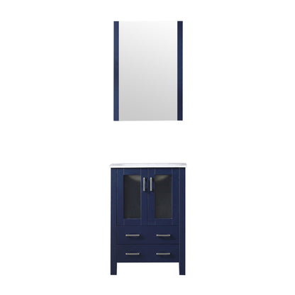 Volez 24 in W x 18.25 in D Navy Blue Bath Vanity