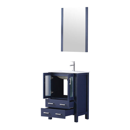 Volez 24 in W x 18.25 in D Navy Blue Bath Vanity