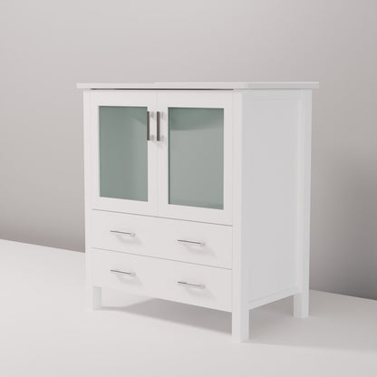 Volez 30 in W x 18.25 in D White Bath Vanity