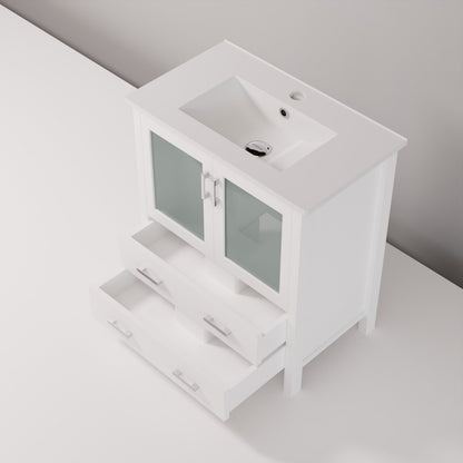 Volez 30 in W x 18.25 in D White Bath Vanity