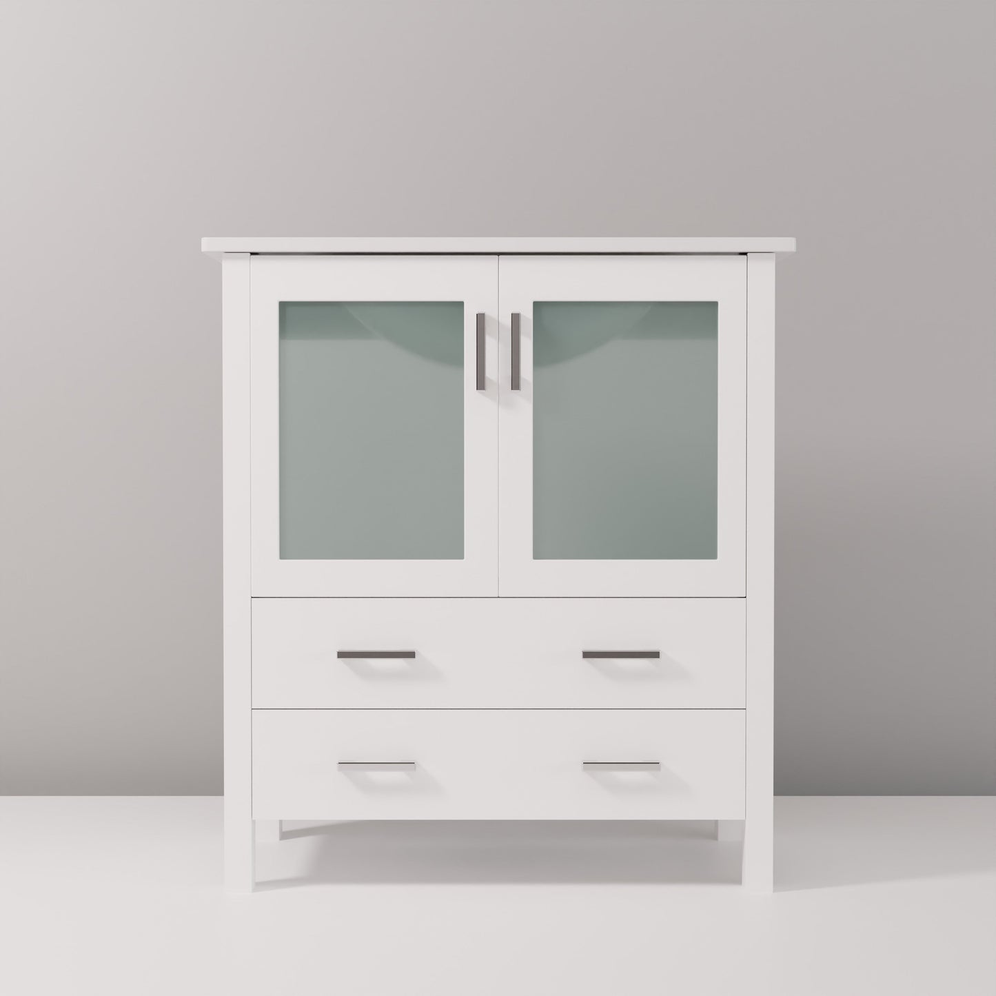 Volez 30 in W x 18.25 in D White Bath Vanity