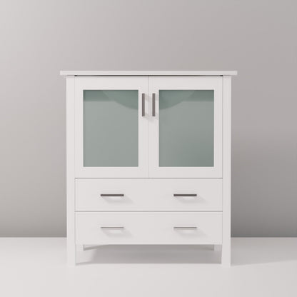 Volez 30 in W x 18.25 in D White Bath Vanity