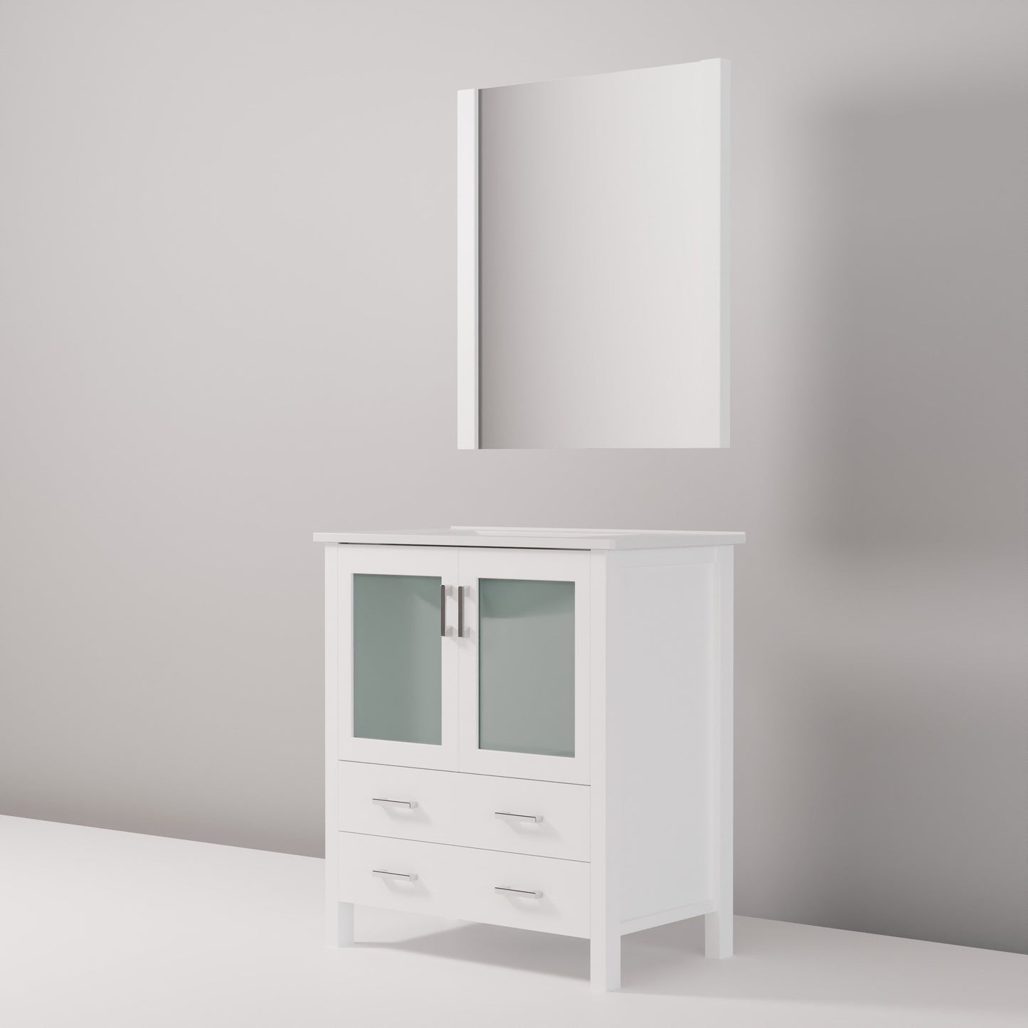 Volez 30 in W x 18.25 in D White Bath Vanity