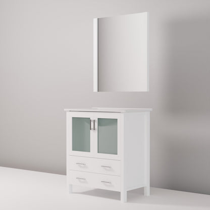 Volez 30 in W x 18.25 in D White Bath Vanity