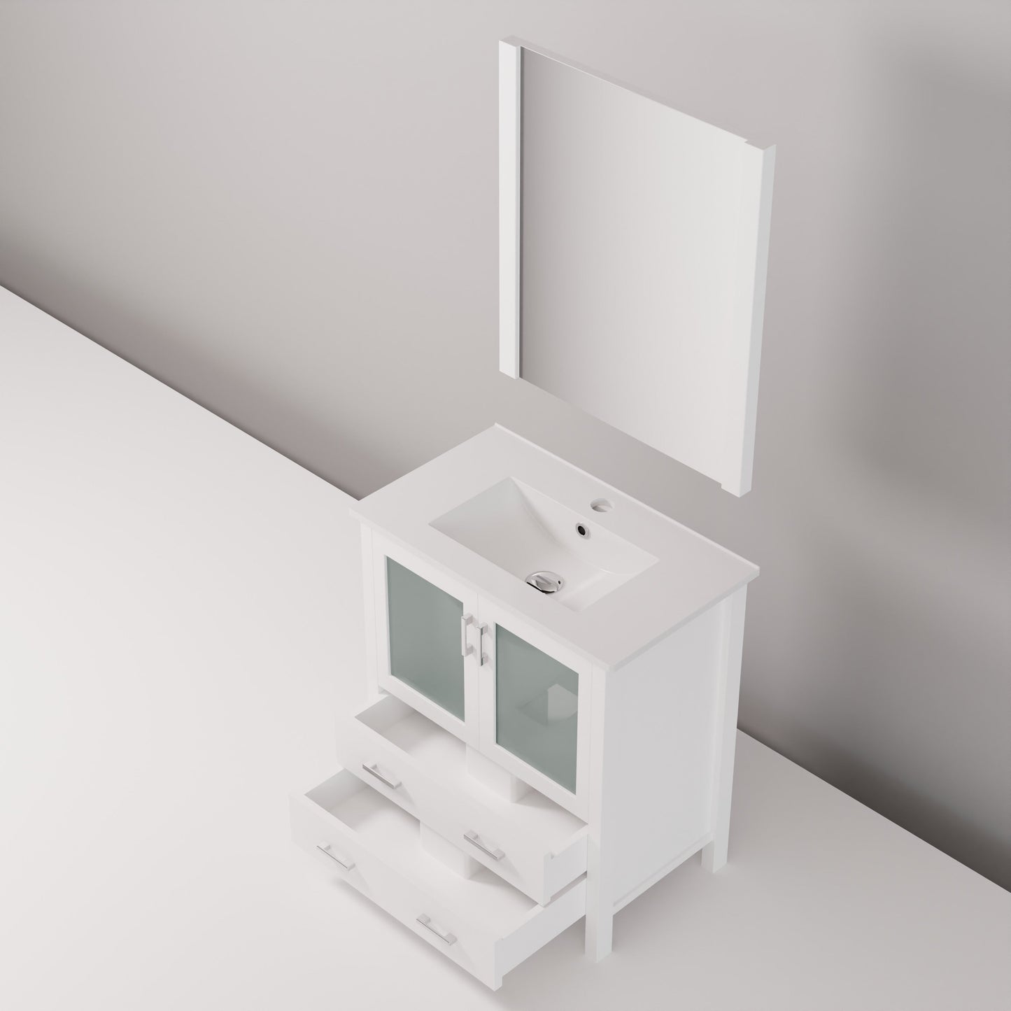 Volez 30 in W x 18.25 in D White Bath Vanity