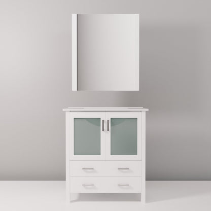 Volez 30 in W x 18.25 in D White Bath Vanity