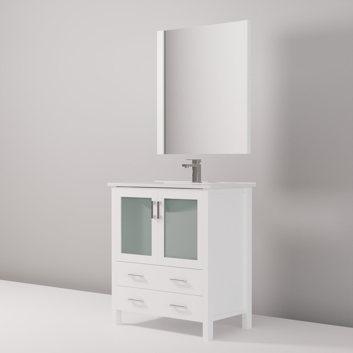 Volez 30 in W x 18.25 in D White Bath Vanity