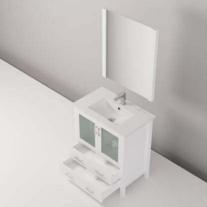 Volez 30 in W x 18.25 in D White Bath Vanity