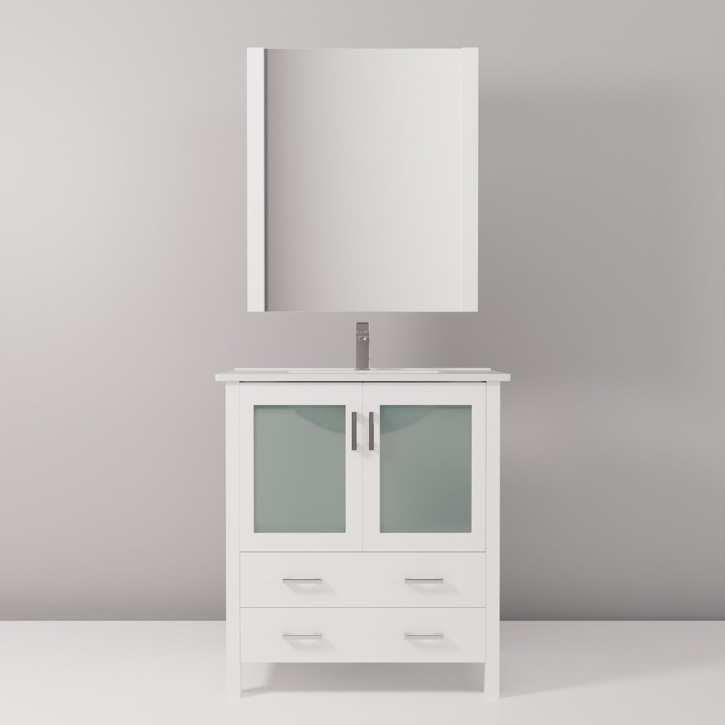 Volez 30 in W x 18.25 in D White Bath Vanity