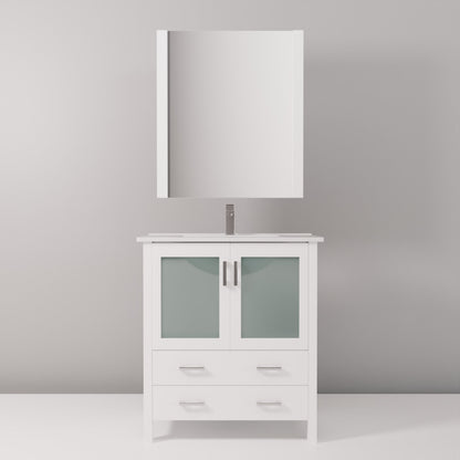 Volez 30 in W x 18.25 in D White Bath Vanity