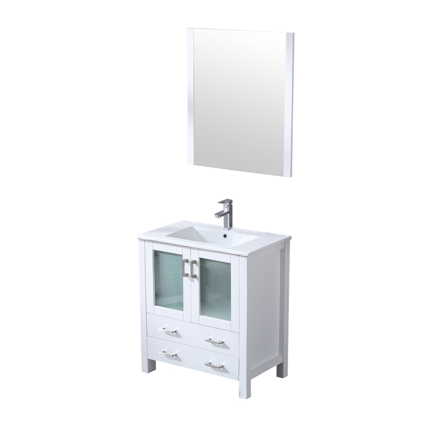 Volez 30 in W x 18.25 in D White Bath Vanity