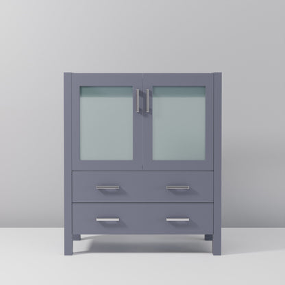 Volez 30 in W x 18.25 in D Dark Grey Bath Vanity