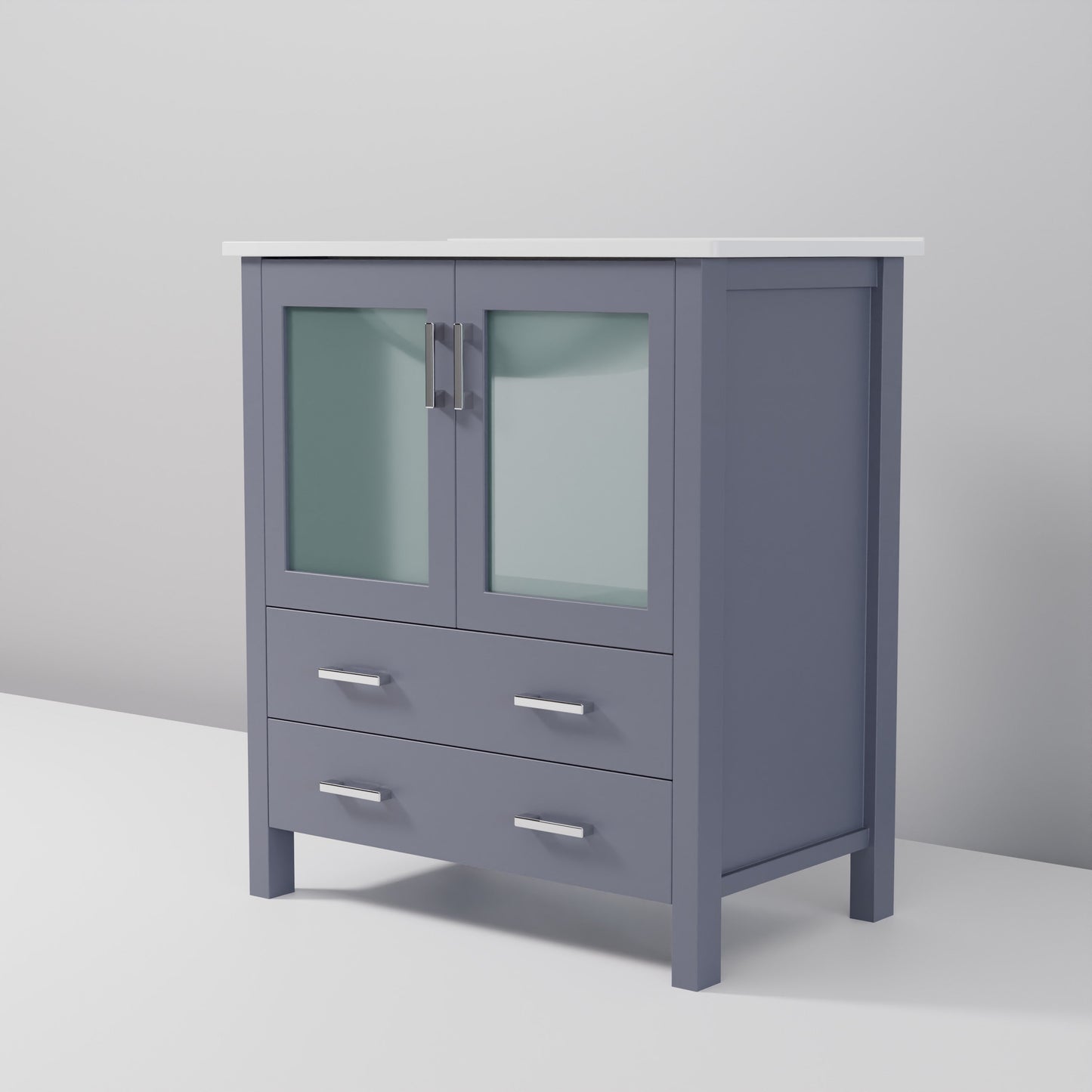 Volez 30 in W x 18.25 in D Dark Grey Bath Vanity
