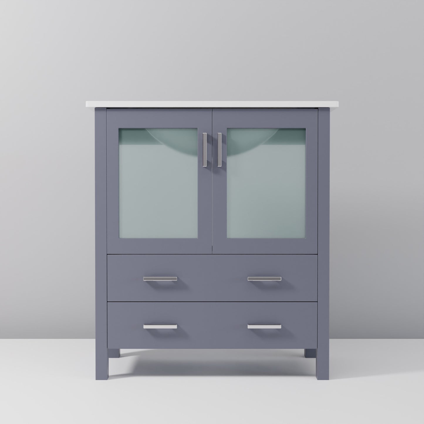 Volez 30 in W x 18.25 in D Dark Grey Bath Vanity