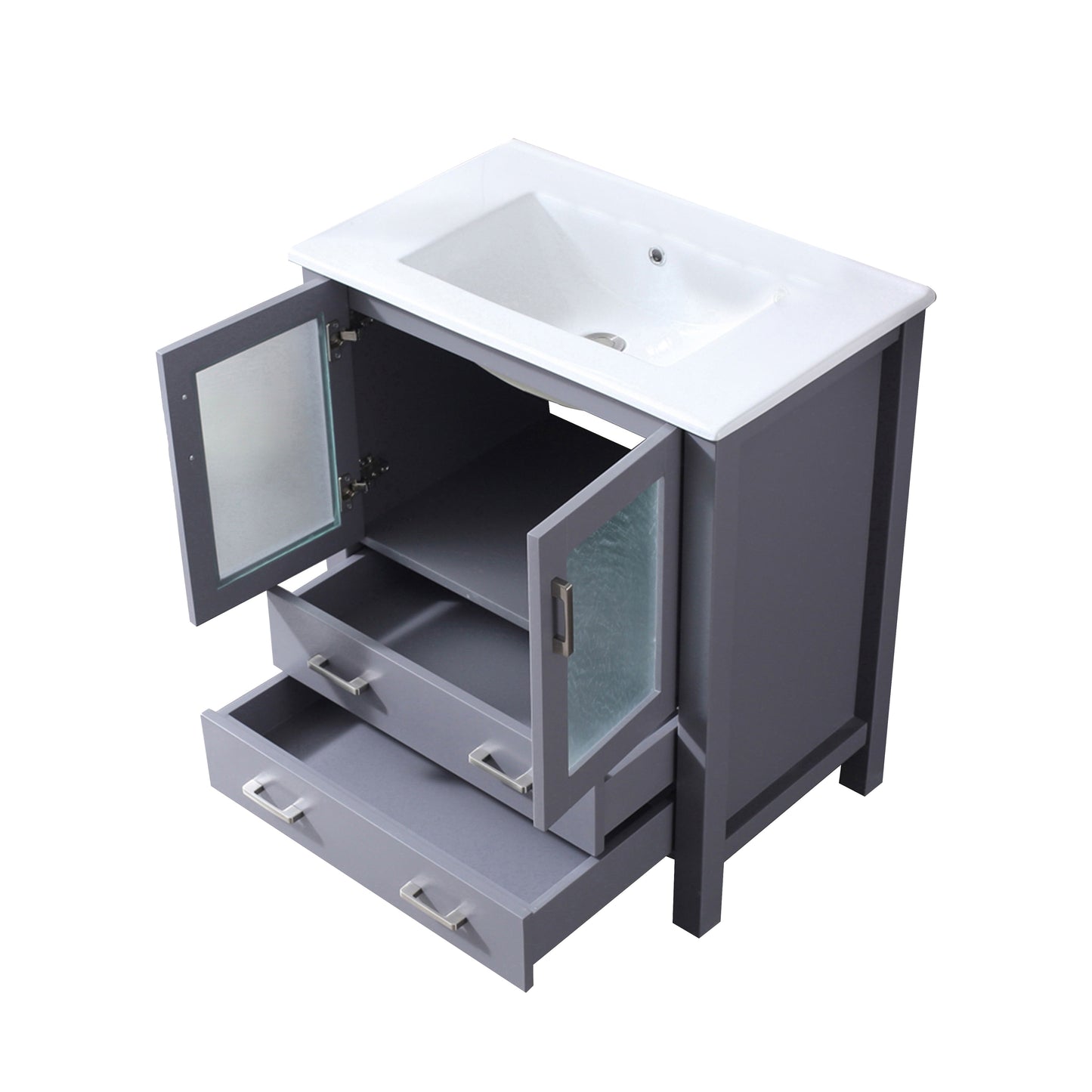 Volez 30 in W x 18.25 in D Dark Grey Bath Vanity