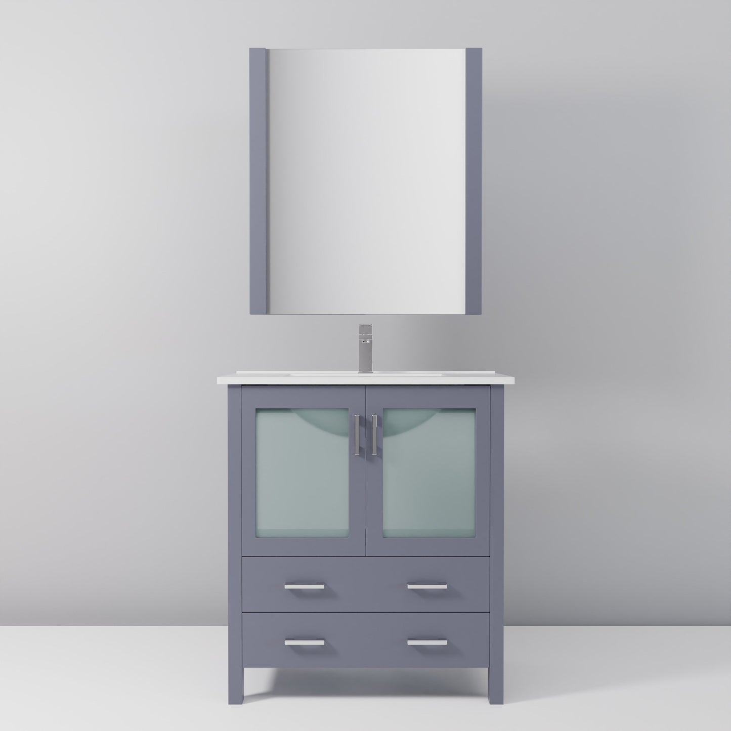 Volez 30 in W x 18.25 in D Dark Grey Bath Vanity