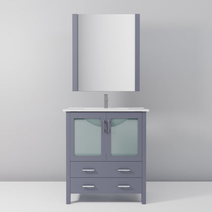 Volez 30 in W x 18.25 in D Dark Grey Bath Vanity