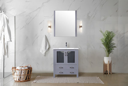 Volez 30 in W x 18.25 in D Dark Grey Bath Vanity