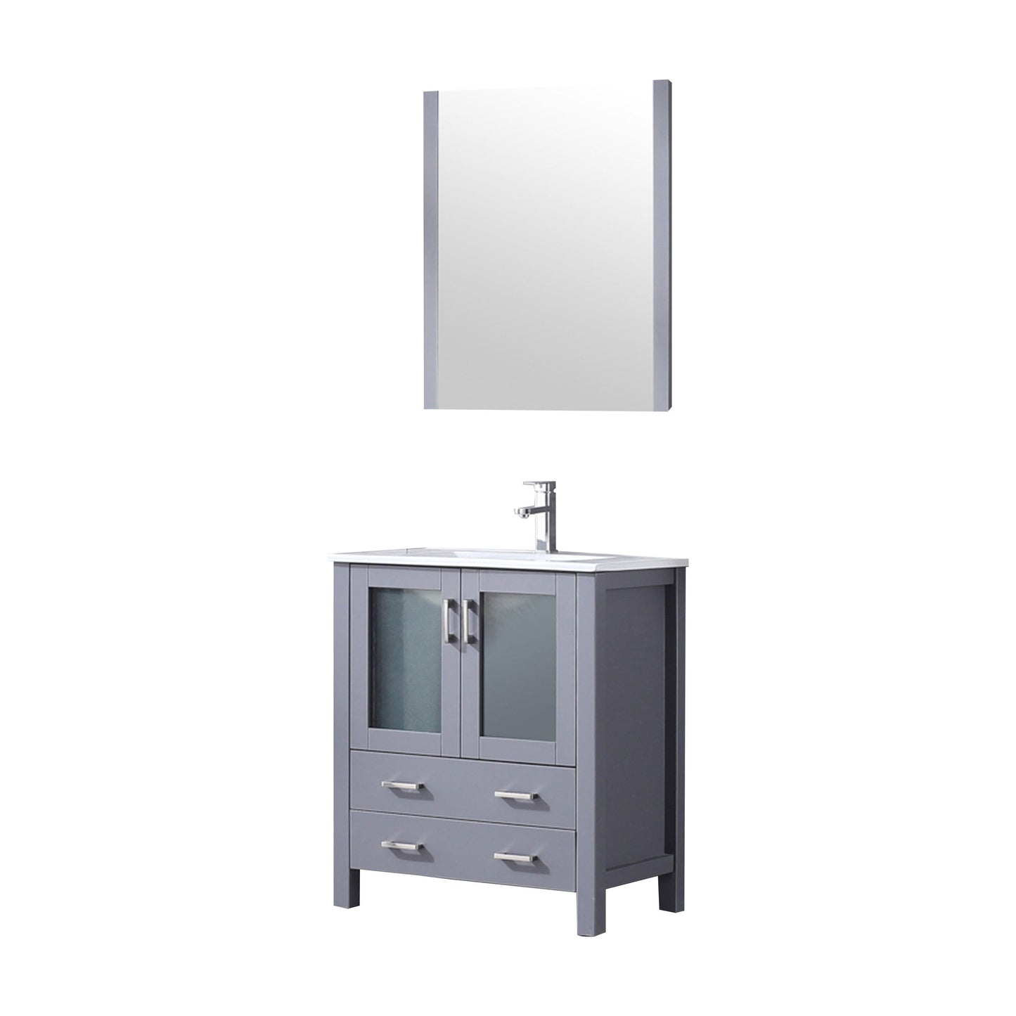 Volez 30 in W x 18.25 in D Dark Grey Bath Vanity
