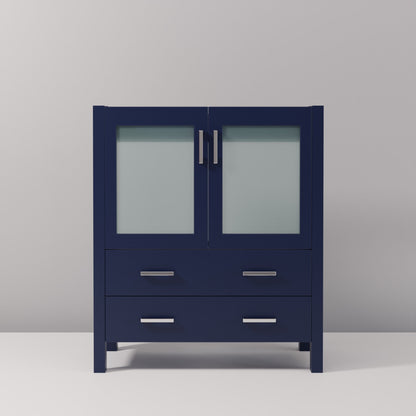 Volez 30 in W x 18.25 in D Navy Blue Bath Vanity