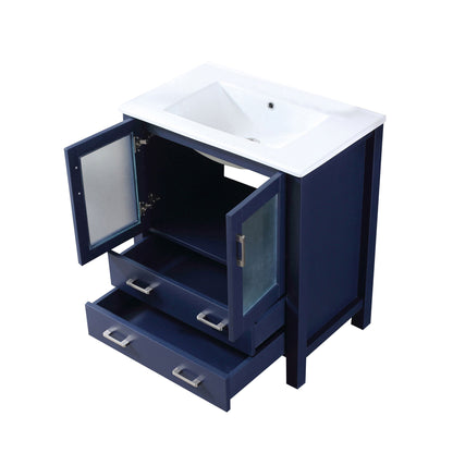 Volez 30 in W x 18.25 in D Navy Blue Bath Vanity