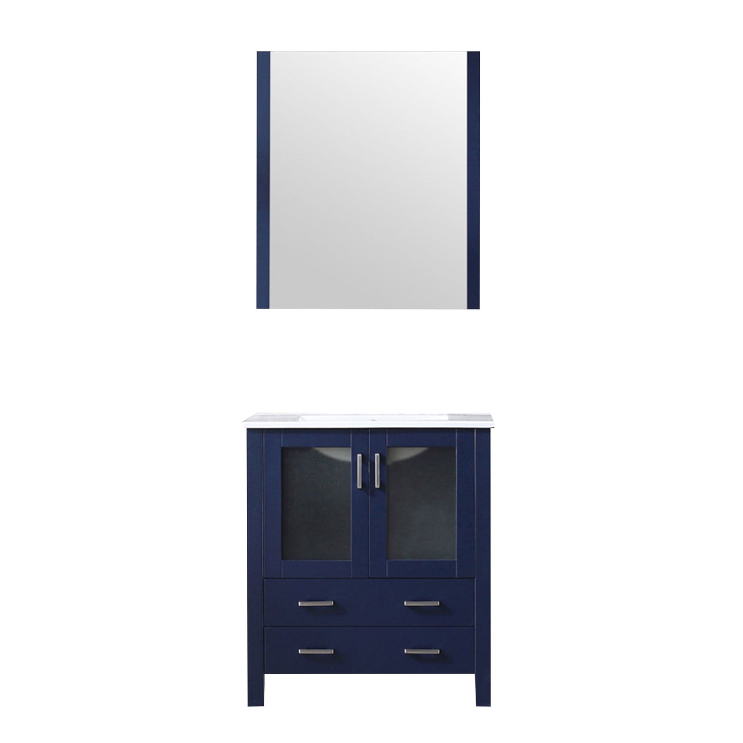 Volez 30 in W x 18.25 in D Navy Blue Bath Vanity