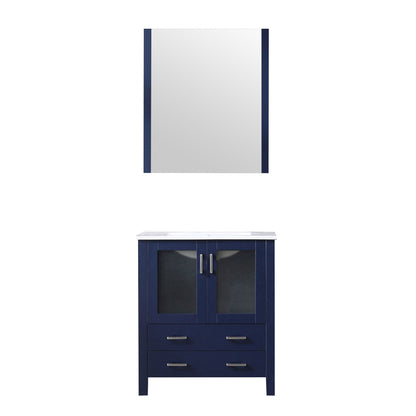 Volez 30 in W x 18.25 in D Navy Blue Bath Vanity