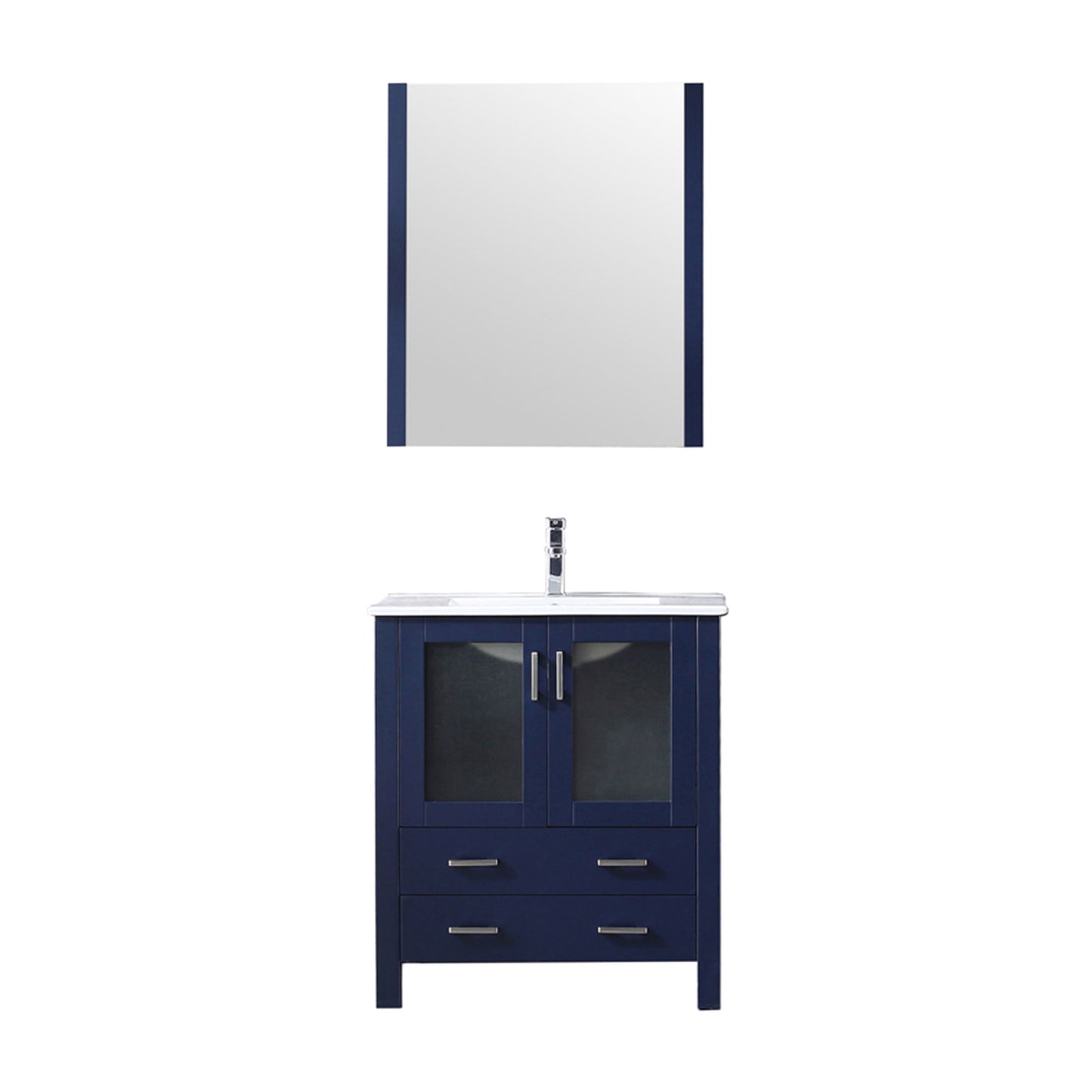 Volez 30 in W x 18.25 in D Navy Blue Bath Vanity